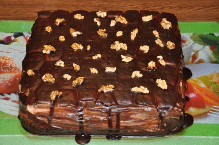 Рецепт шоколадного торта без выпечки на 8 марта