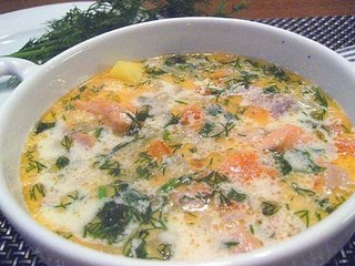 Рецепт - Финский рыбный суп с копченой семгой