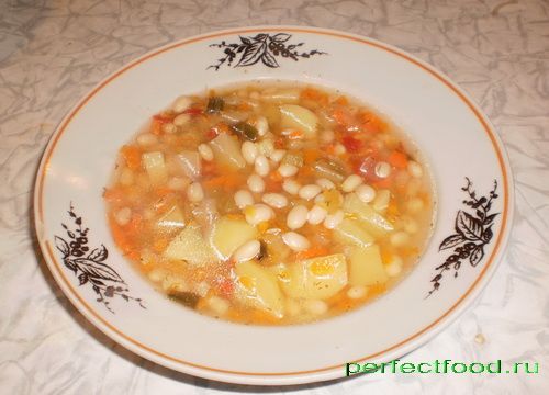 Суп-пюре из белой фасоли